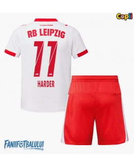 RB Leipzig Conrad Harder #11 Echipament de Fotbal Replică 2025-26 Copii Acasa (+ Șorturi)